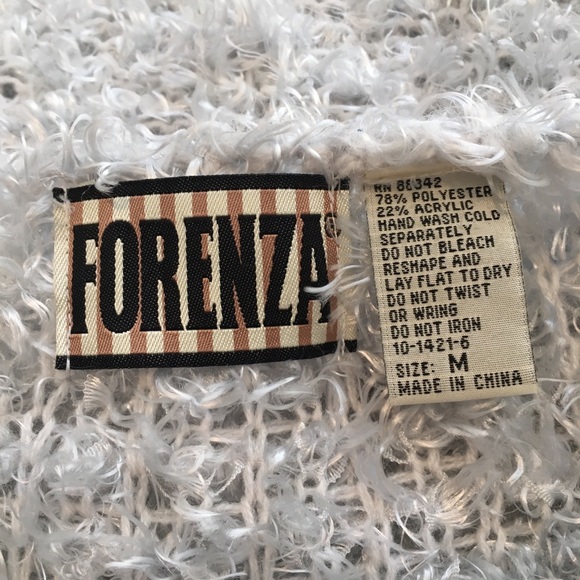 Vintage 90s Silver Fuzzy Eyelash Sweater - Picture 5 of 5